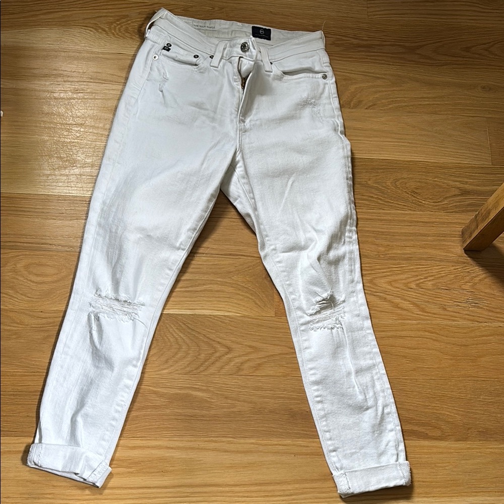 White Distressed Jeans